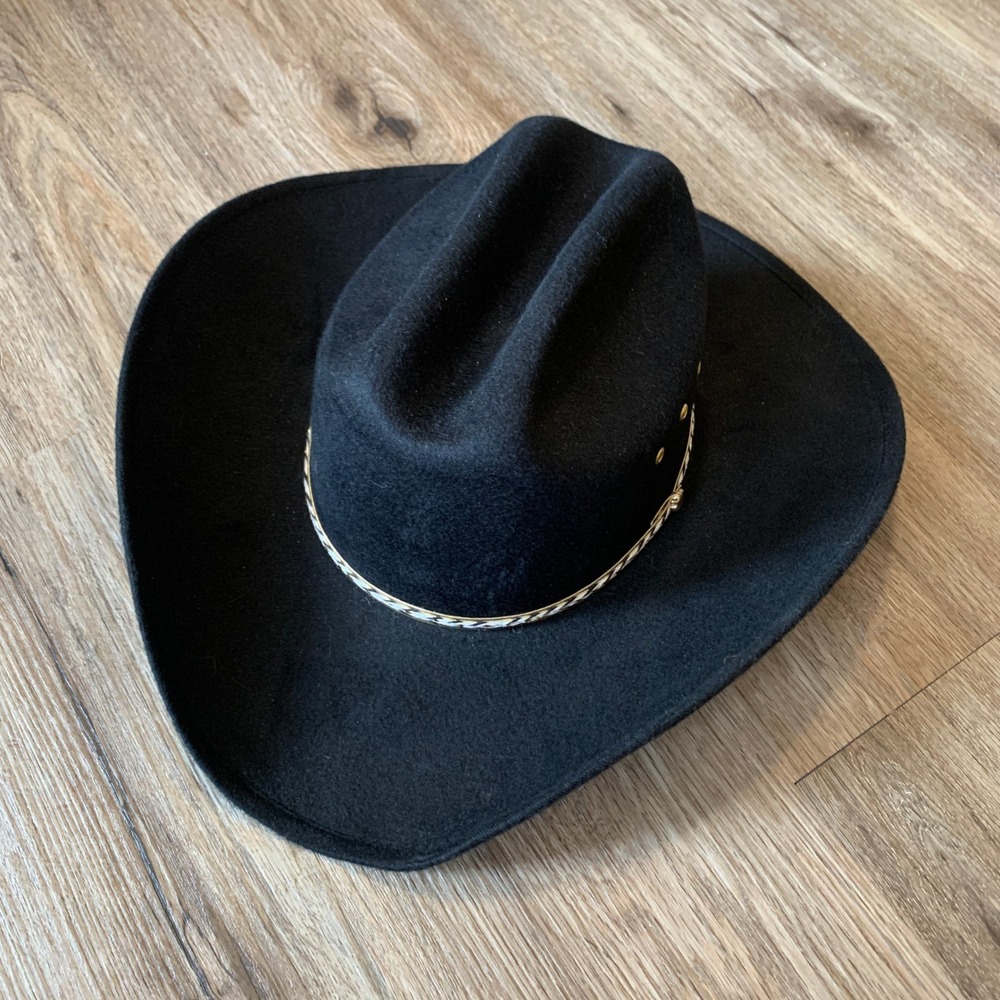 Pigalle XXXXX Black Felt Cowboy Hat Western Cattleman Mexico Mens S/M